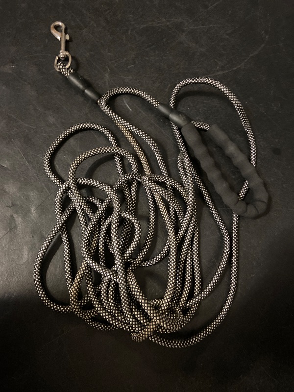 Photo 1 of 15FT Training Leash for Dogs, Nylon Rope Dog with Swivel Lockable Hook and Comfortable Padded Handle,