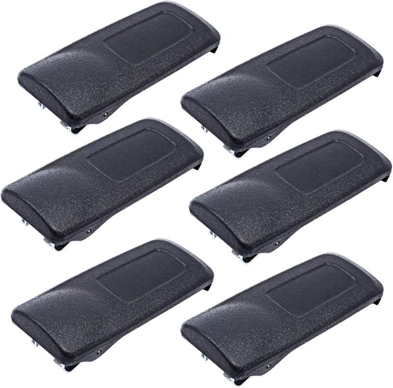 Photo 1 of 6pk Motorola PMLN4651 or PMLN4651A Spring Action Belt Clips, designed for two-way portable radios.