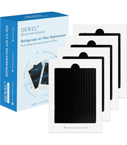 Photo 1 of DEWEL Refrigerator Air Filter Replacement 4-Pack – Activated Carbon Compatible With Frigidaire Pure Air Ultra & Electrolux EAFCBF – Eliminates Odors