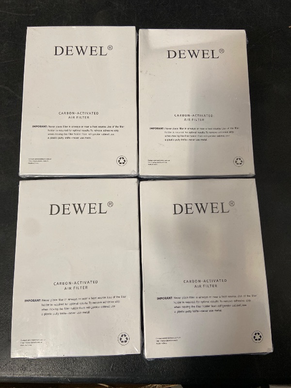 Photo 1 of DEWEL Refrigerator Air Filter Replacement 4-Pack – Activated Carbon Compatible With Frigidaire Pure Air Ultra & Electrolux EAFCBF – Eliminates Odors