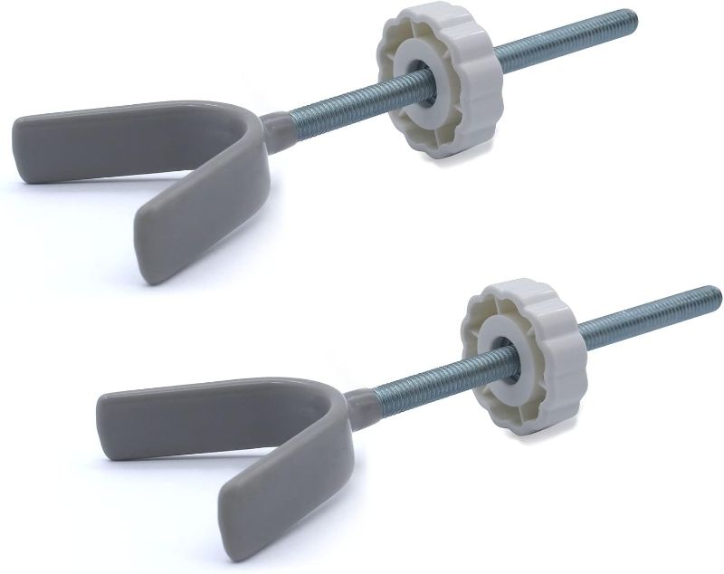 Photo 1 of Baby Gate Banister Adapter Y-Spindle Rods for Pressure Mounted Baby and Pet Safety Stair Gates with Extra Long Wall Mounting Screws Rod & Bolts (Y-Grey-2 Pack) - M8(8mm)