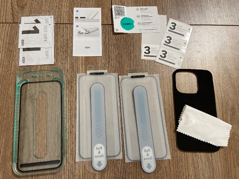 Photo 1 of ESR 3 Pack for iPhone 16 /iPhone 15 Screen Protector, [9H Hardness] [Military Grade Shatterproof] Full Coverage Tempered Glass Film with Flawless Fit Tray, HD Clear, Scratch Resistant