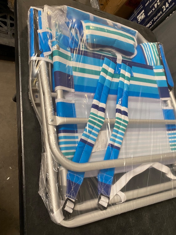 Photo 1 of 16" Tall Beach Chairs for Adults,Lightweight Backpack Chair with 5-Position,Cooler Bag,Cup Holder,Towel Rack?Suitable for Camping Pool Patio Lawn Outdoor Travel