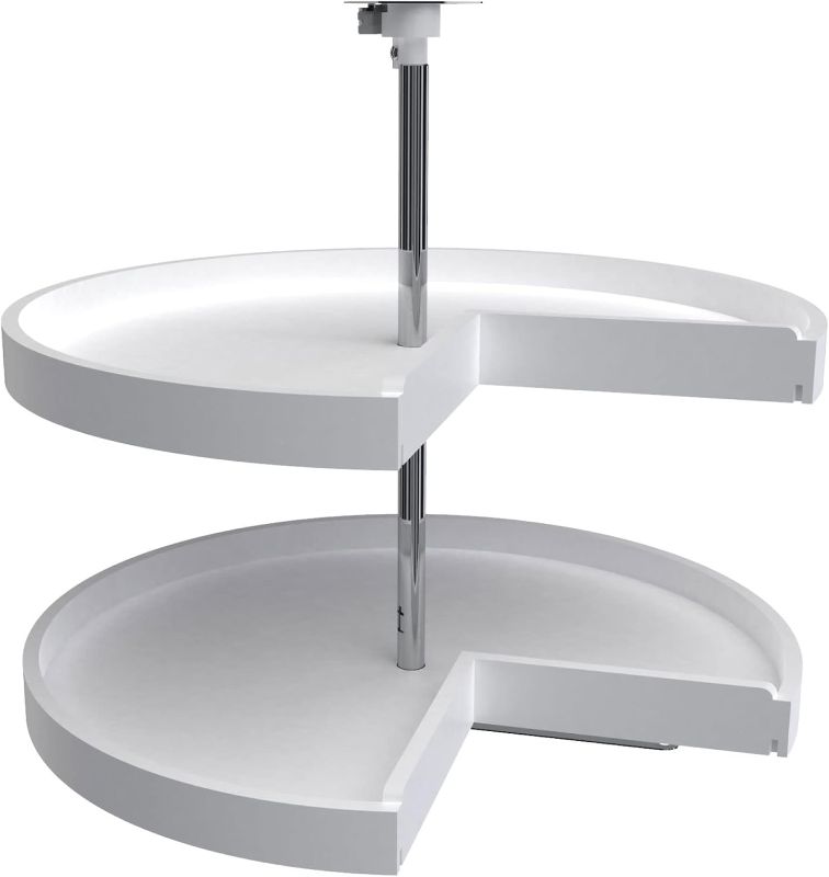 Photo 1 of Rev-A-Shelf 2 Tier Pie-Cut Plastic Lazy Susan for Corner Base Cabinets, 24"