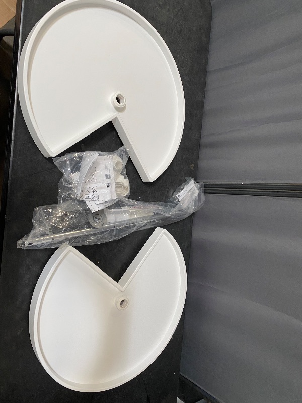 Photo 1 of Rev-A-Shelf 2 Tier Pie-Cut Plastic Lazy Susan for Corner Base Cabinets, 24"