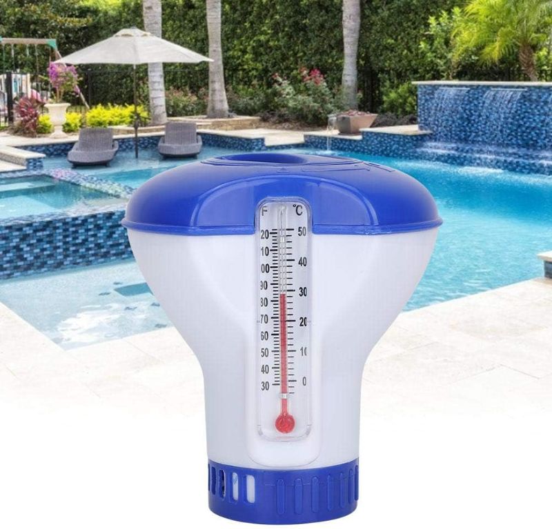 Photo 1 of Floater, Swimming Pool Chemical Dispenser with Thermometer 1.5inch Tablet Holder for Indoor & Outdoor Swimming Pools