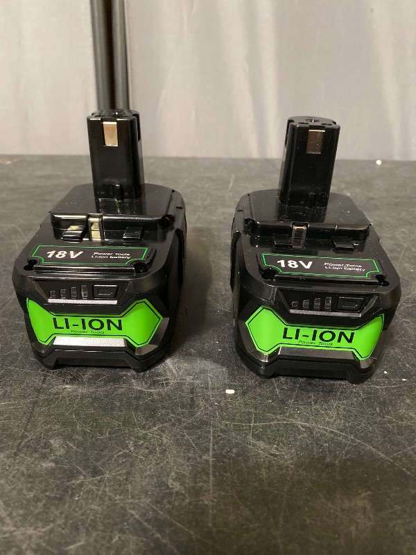 Photo 1 of 2Packs Upgraded 8.0Ah Replacement for Ryobi 18V Battery Compatible with 18 Volt Lithium Battery P108 P102 P103 P104 P105 P107 P109 P122 Cordless Power Battery Tools