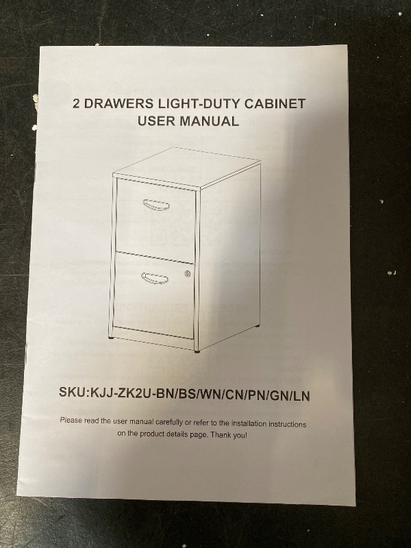 Photo 1 of 2 Drawer File Cabinet,Metal Mobile File Cabinet with Lock White