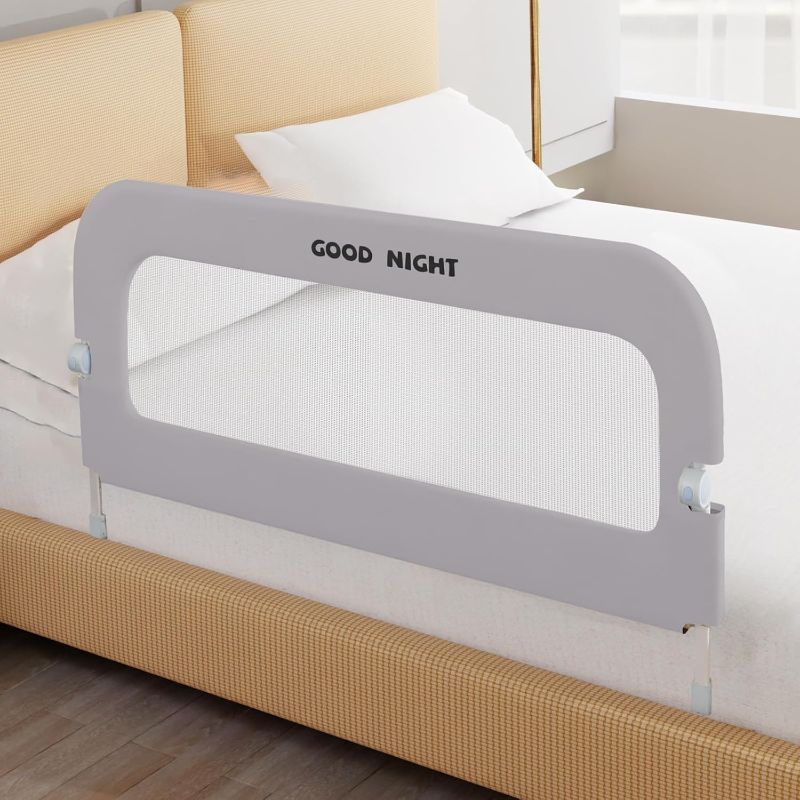 Photo 1 of Bed Rail for Toddlers, 32 Inch Toddler Bed Rails, Bed Rail for Baby(Grey)