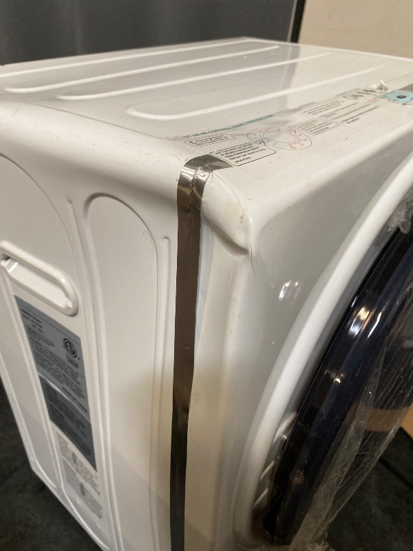 View 4 of Muhub 2.6 Cu. Ft Portable Clothes Dryer, 1300W 110V Front Load Electric Dryer with 10 lbs Capacity, Stainless Steel Tub, 4 Drying Modes, for Home Apartment RV, White