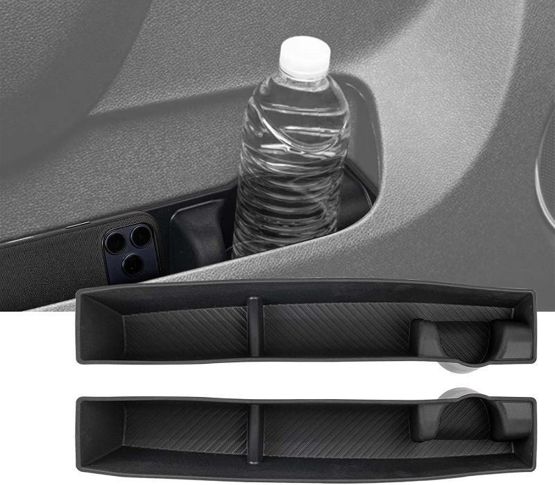 Photo 1 of Front Door Side Storage Box Liner Fit for Chevy Avalanche Suburban Tahoe Silverado For GMC Sierra Yukon 2010-2014 Door Panel with Release Handle Above Armrest,Interior Slot Organizer Tray Compartment