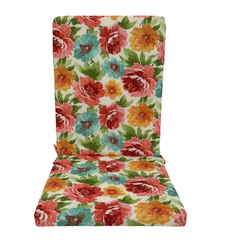 Photo 1 of Boho Outdoor High Back Chair Cushion, Extra Thick Waterproof Patio Seat Pad, Sun Fade Resistant with Ties