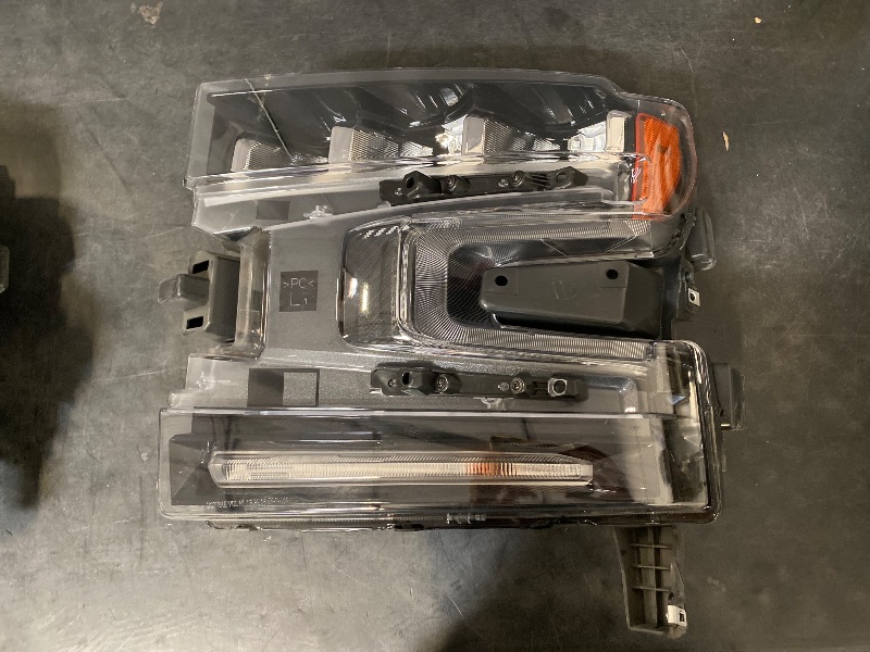 View 2 of AKKON - Fits 2019-2021 Chevy Silverado 1500 [LED High&Low Beam] DRL Black Headlight Driver Left w/Halogen Turn Signal