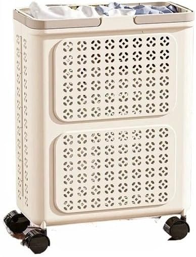 Photo 1 of Foldable Laundry Basket Large Capacity Rolling Mobile with Wheels,Ideal for Toys/Sports Gear/Laundry Storage Organizer