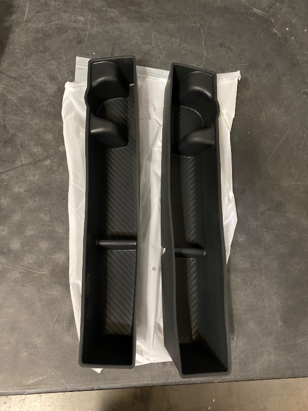 View 2 of Front Door Side Storage Box Liner Fit for Chevy Avalanche Suburban Tahoe Silverado For GMC Sierra Yukon 2010-2014 Door Panel with Release Handle Above Armrest,Interior Slot Organizer Tray Compartment