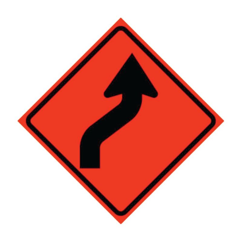 Photo 1 of Roll-Up Sign-36" Nonreflective Vinyl- Reverse Curve Right