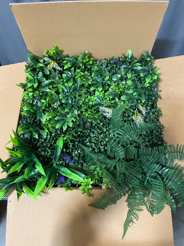 View 2 of 8 packHaiponfph UV-Resistant Artificial Grass Wall, Artificial Hedge Panels, Plant Wall for Greenery Decor – Indoor/Outdoor Privacy Fence & Greenery Backdrop -