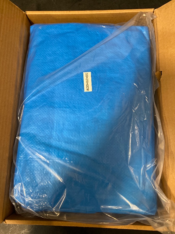 View 2 of Reinmoson Rectangle Inflatable Pool Cover - Blue