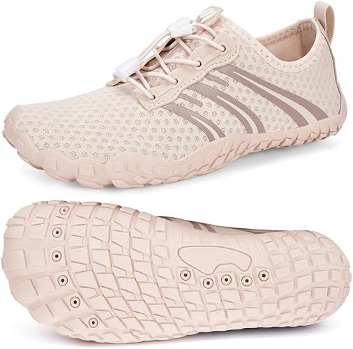 Photo 1 of Size 7-8 Hike Barefoot Water Shoes for Women Men Footwear, Quick Dry Wide Toe Box Pro Beach Swim Athletic Sports Shoes, Non-Slip Lightweight Aqua Shoe for Pool Hiking Walking Kayaking Diving Surfing