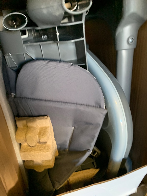Photo 1 of Chicco Polly Space-Saving Foldable High Chair with Easy-Clean Seat Pad, High Chair for Babies and Toddlers with Multi-Position Recline and Height Adjustment, for Children up to 40 lbs., Taupe/Beige