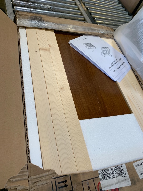 Photo 1 of queen murphy cabinet bed with drawers - walnut