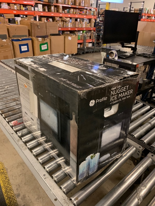 Photo 1 of GE Profile Opal 2.0 XL with 1 Gallon Tank, Chewable Crunchable Countertop Nugget Ice Maker, Scoop Included, 38 lbs in 24 Hours, Pellet Ice Machine with WiFi & Smart Connected, Black Stainless