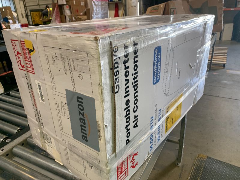 Photo 1 of Gasbye Dual Hose Portable Air Conditioner, [2026 Upgraded] Full DC Inverter Compressor, Energy-Saving 13.6 CEER, Low Noise (45dB), Cools Room up to 500 Sq.Ft., Backlit Remote Control, 14,000BTU, White