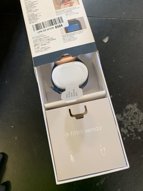 Photo 1 of Fitbit Versa 2 Special Edition Health and Fitness Smart Watch with Heart Rate, Music, Alexa Built-In, Sleep and Swim Tracking, Navy and Pink Woven/Copper Rose, One Size (S and L Bands Included), 2.3