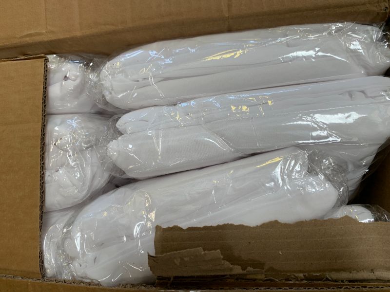 Photo 1 of 8 Panels 5ftx30ft White Ceiling Drapes for Wedding Parties – 30 FT Extra Long Thick Polyester Wrinkle-Free Drapery Tent Decor Decorations for Birthday Party Ceremony Stage Swag