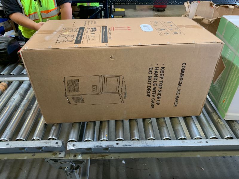 Photo 1 of EUHOMY Commercial Ice Maker Machine, 100lbs/24H Stainless Steel Under Counter ice Machine with 33lbs Ice Storage Capacity, Freestanding Ice Maker.