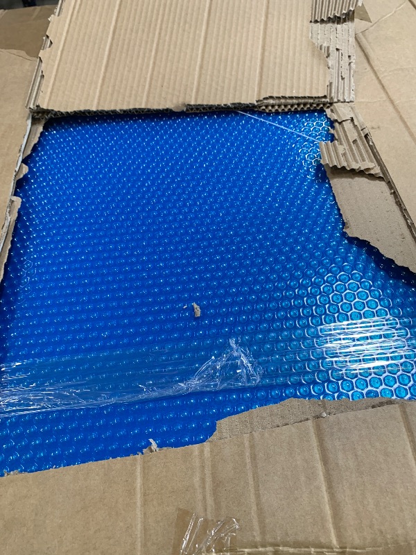 Photo 1 of VEVOR Solar Pool Cover, 40 x 20 ft Rectangle Solar Cover 16 mil for Pools, Inground Above Ground Swimming Pool Solar Blanket with Bubble, Heat Retaining Solar Covers Blue