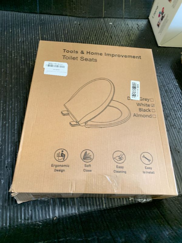 Photo 1 of Toilet Seat Round 16.5 Inch, Quick Release & Soft Close, Anti-Slip Never Loosen, Easy Clean, White, PP Material