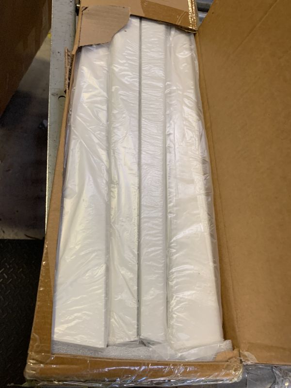 Photo 1 of QLLY 28 inch Metal Slant Table Legs, Heavy Duty Desk Legs, Angled Furniture Legs, Easy Assembly - Ideal for Office Desks, and Modern Furniture, Set of 4 (White)
