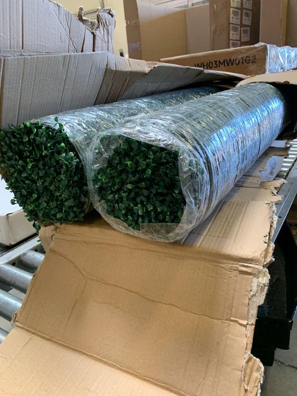 Photo 1 of ODTORY Artificial Green Boxwood Privacy Screen Roll, 72X144 in (72 Sqft)