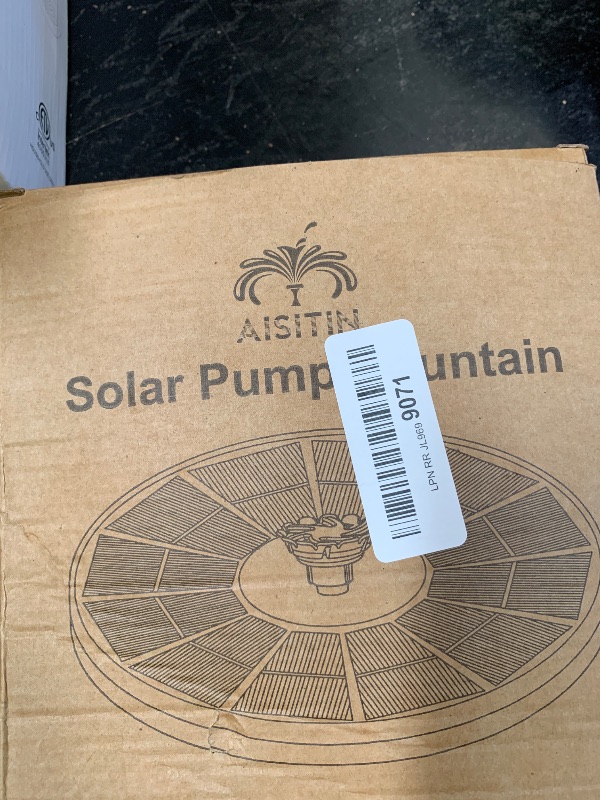 Photo 1 of AISITIN 3.5W Solar Fountain Pump for Bird Bath Separated Design & 8 Nozzles