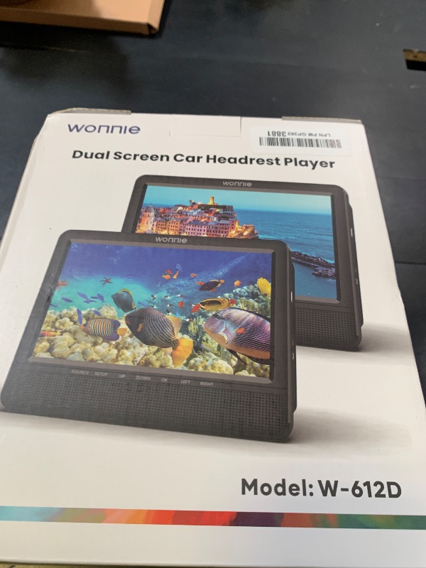Photo 1 of WONNIE 7.5 Inch Car DVD Player, Portable DVD Player for Car Play the Same or Two Different Movies with Headrest Straps, Support Last Memory, AV Out/in, USB/SD, All Regions