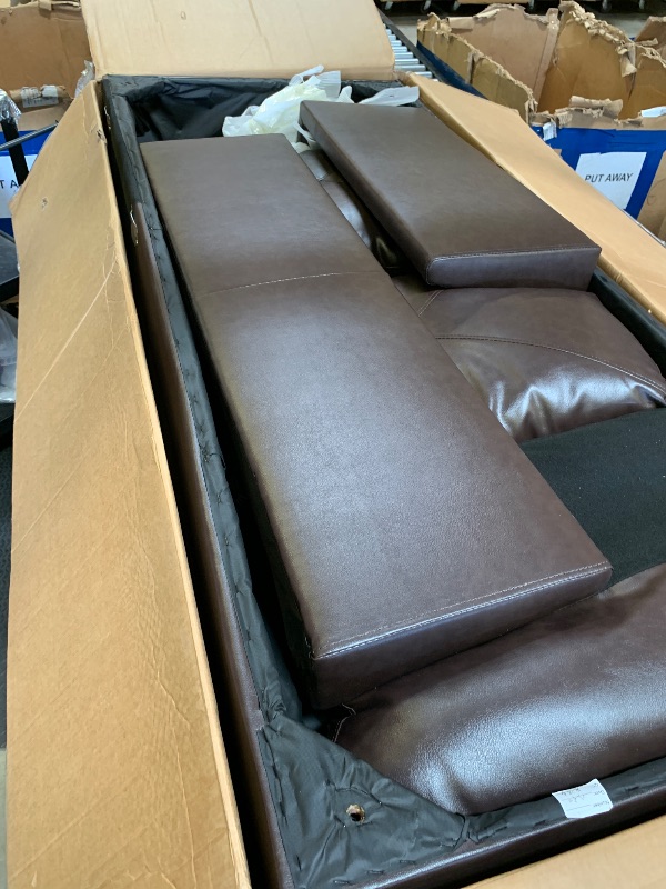 Photo 1 of leather 3 seat right arm sofa