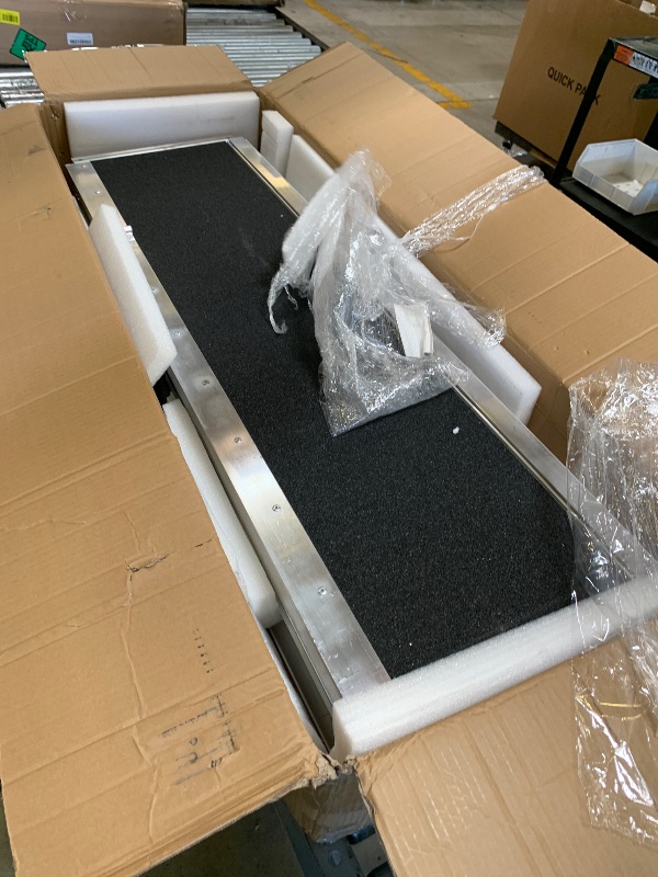 Photo 1 of VNN Portable Wheelchair Ramp 4FT, Non-Slip Aluminum Ramps for Wheelchairs for Home, Handicap Wheelchair Ramps for Home Steps, Aluminum Loading Dock Plates, Doorways, Black