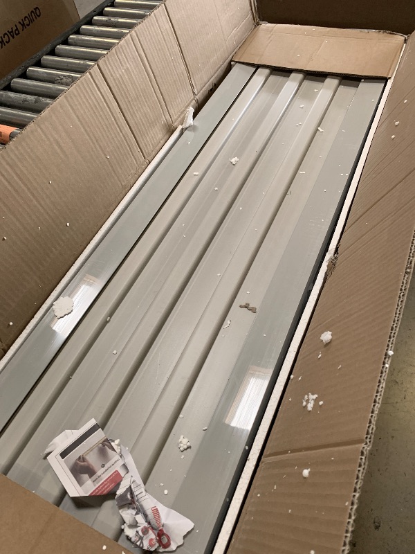 Photo 1 of Brakki PVC Slat Wall Paneling 4x8 ft, Garage Organizer Storage System, Grey Slatwall Panels for Garage Organization Product, Heavy Duty Wall Mounted Tool Storage for Home