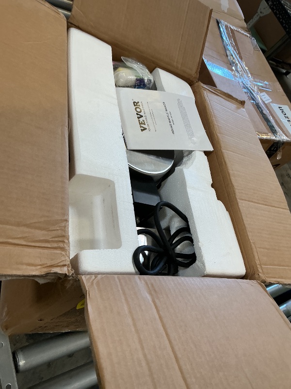 Photo 1 of VEVOR Commercial Waffle Maker, 1300W Round Waffle Iron, Non-Stick Rotatable Waffle Baker Machine With 122-572? Temp Range and Time Control, Teflon-Coated Baking Pan Stainless Steel Body 110V