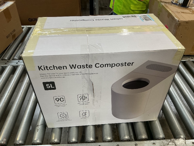 Photo 1 of 5L Electric Kitchen Composter for Countertop, Smart Indoor Compost Bin with Visible Window, Humidity Sensor, LED Display, Odor Control & Auto-Cleaning, Turns Food Waste into Dry Pre-Compost
