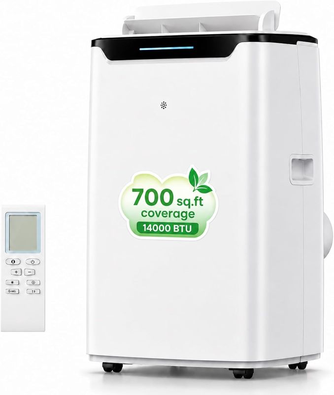 Photo 1 of Portable Air Conditioner, 14000 BTU Fast Cooling for Large Rooms up to 700 Sq.Ft, 3-in-1 Energy Efficient Portable AC Unit with Upward Airflow, Sleep Mode, for Bedroom/Apartment/Living Room