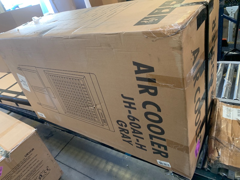Photo 1 of 35.5 Gal. 3-Speed Heavy Duty Portable Evaporative Cooler 8829 CFM Air Fan with Auto Refill and 5-Ice Packs in Gray
