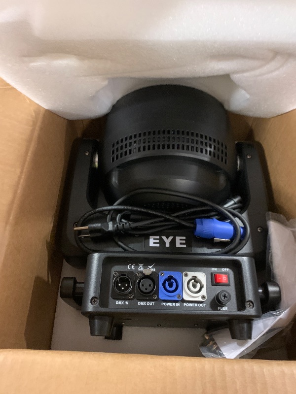 Photo 1 of Zoom Moving Head DJ Light 19x25W RGBW Bee Eye LED Stage Lights Beam Wash Halo 8000K DMX 512/Sound/RDM Professional DJ Lighting for Party Live Show Wedding