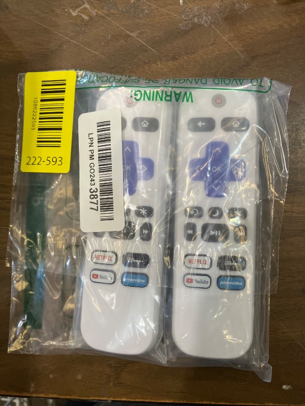 Photo 1 of (Pack of 2) Remote Control Only for TCL Onn Hisense Sharp Philips Westinghouse Insignia Element TLC Roku Smart TV Ruko Ruku Roko Remotes Replacement-1 Year Warranty