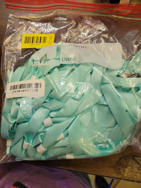 Photo 1 of 100 Pcs Cloth Wristbands, Disposable Wristbands for Parties (Water Green)