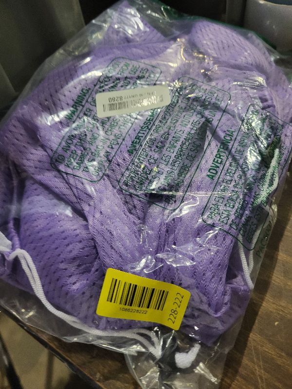 Photo 1 of 2 Pack Mesh Laundry Bags 23x34 Inch Drawstring Locking for Travel Home