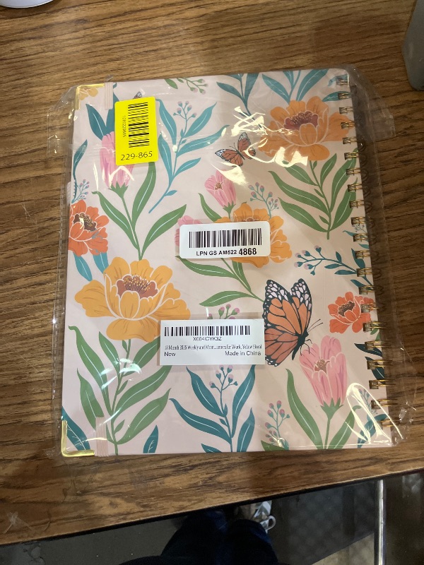 Photo 1 of 2026 Appointment Book, Hardcover Planner 12 Months Weekly and Monthly (January 2026 - December 2026), 8.5"x11" Daily Hourly Planner 60-Minute time Slots, Spiral Calendar Schedule Book for Work School Teacher Student, Orange Floral