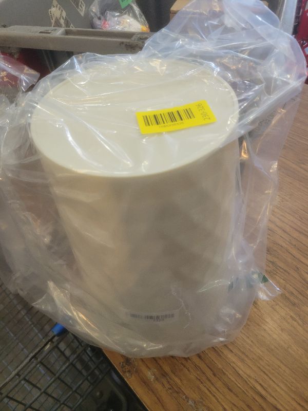 Photo 1 of 3 Pack Small Bathroom Trash Can with Trash Bags Plastic Garbage Can Beige