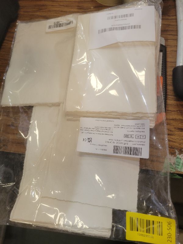 Photo 1 of 100 Sheets Deckled Edge Paper 5x7, 160 GSM Handmade Textured Paper